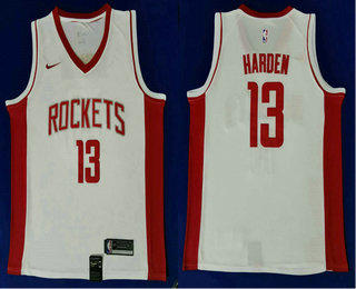 Men's Houston Rockets #13 James Harden New White 2019 Nike Swingman Stitched NBA Jersey