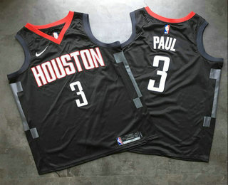 Men's Houston Rockets #3 Chris Paul New Black 2017-2018 Nike AU Stitched NBA Jersey