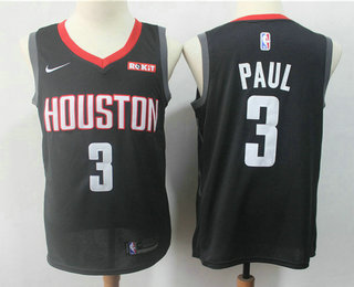 Men's Houston Rockets #3 Chris Paul New Black 2018 Nike Swingman ROKiT Stitched NBA Jersey