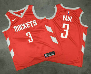 Men's Houston Rockets #3 Chris Paul New Red 2017-2018 Nike AU Stitched NBA Jersey