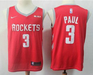 Men's Houston Rockets #3 Chris Paul New Red 2018 Nike Swingman ROKiT Stitched NBA Jersey