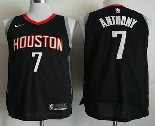 Men's Houston Rockets #7 Carmelo Anthony New Black 2017-2018 Nike Authentic Stitched NBA Jersey