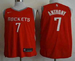 Men's Houston Rockets #7 Carmelo Anthony New Red 2017-2018 Nike Authentic Stitched NBA Jersey