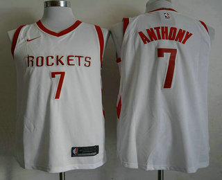 Men's Houston Rockets #7 Carmelo Anthony New White 2017-2018 Nike Authentic Stitched NBA Jersey