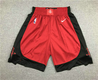 Men's Houston Rockets New Red 2019 Nike Swingman Stitched NBA Shorts