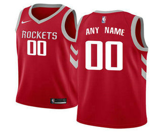 Men's Houston Rockets Nike Red Swingman Custom Jersey - Icon Edition