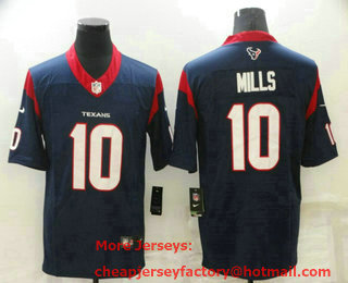 Men's Houston Texans #10 Davis Mills Navy Blue 2021 Vapor Untouchable Stitched NFL Nike Limited Jersey