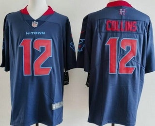Men's Houston Texans #12 Nico Collins Limited Navy Alternate Vapor Jersey