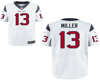Men's Houston Texans #13 Braxton Miller White Road NFL Nike Elite Jersey