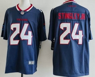 Men's Houston Texans #24 Derek Stingley Jr Limited Navy Vapor Jersey