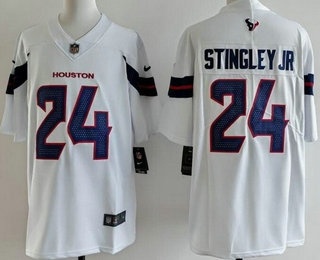 Men's Houston Texans #24 Derek Stingley Jr Limited White Vapor Jersey