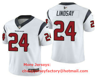 Men's Houston Texans #24 Phillip Lindsay White 2021 Vapor Untouchable Stitched NFL Nike Limited Jersey