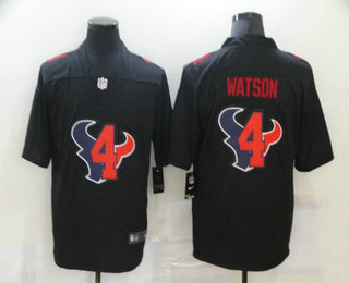 Men's Houston Texans #4 Deshaun Watson Black 2020 Shadow Logo Vapor Untouchable Stitched NFL Nike Limited Jersey