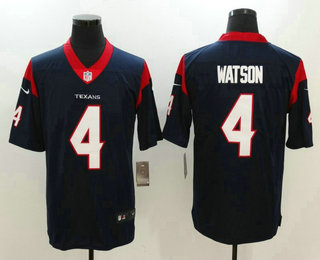 Men's Houston Texans #4 Deshaun Watson Navy Blue 2017 Vapor Untouchable Stitched NFL Nike Limited Jersey