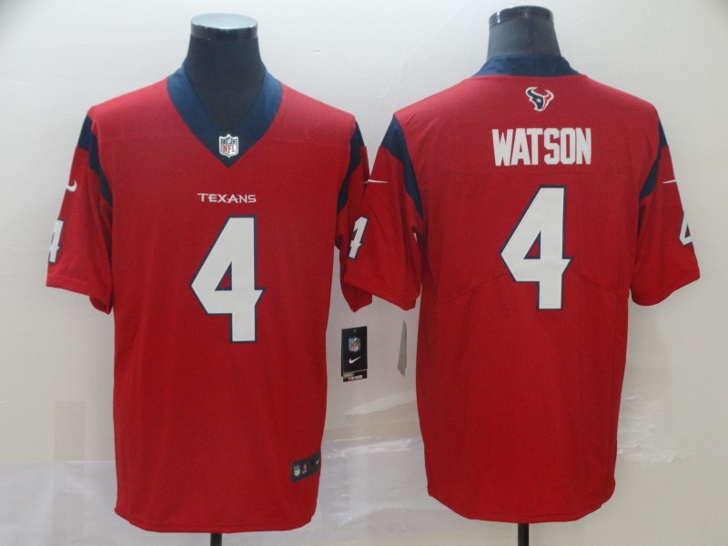Men's Houston Texans #4 Deshaun Watson Red NEW 2019 Vapor Untouchable Stitched NFL Nike Limited Jersey