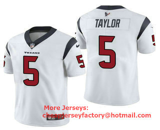 Men's Houston Texans #5 Tyrod Taylor White 2021 Vapor Untouchable Stitched NFL Nike Limited Jersey