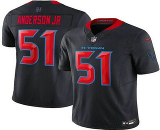 Men's Houston Texans #51 Will Anderson Jr Limited Navy Alternate FUSE Vapor Jersey