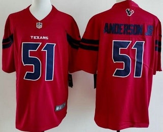 Men's Houston Texans #51 Will Anderson Jr Limited Red Vapor Jersey