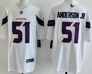 Men's Houston Texans #51 Will Anderson Jr Limited White Vapor Jersey