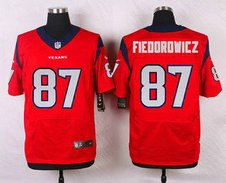 Men's Houston Texans #87 C. J. Fiedorowicz Red Alternate NFL Nike Elite Jersey