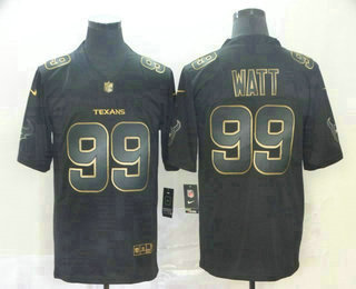 Men's Houston Texans #99 J.J. Watt Black Gold 2019 Vapor Untouchable Stitched NFL Nike Limited Jersey