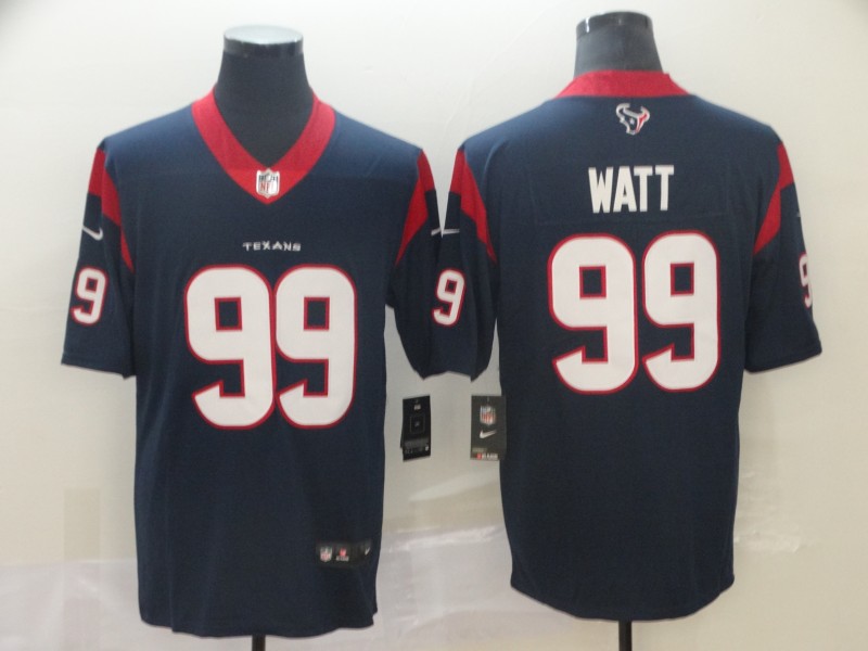 Men's Houston Texans #99 J.J. Watt Navy Blue NEW 2019 Vapor Untouchable Stitched NFL Nike Limited Jersey