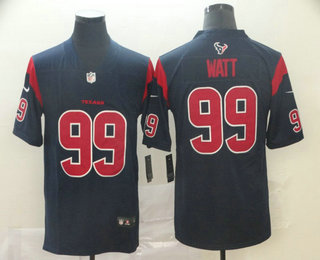 Men's Houston Texans #99 J.J. Watt Navy Blue New 2019 Color Rush Stitched NFL Nike Limited Jersey