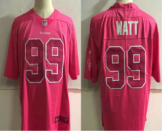 Men's Houston Texans #99 J.J. Watt Pink Fashion 2017 Rush NFL Nike Limited Jersey