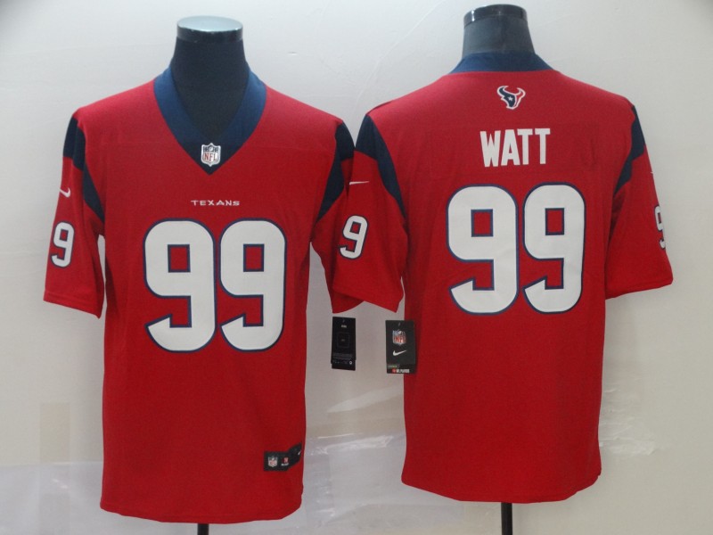 Men's Houston Texans #99 J.J. Watt Red NEW 2019 Vapor Untouchable Stitched NFL Nike Limited Jersey