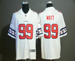 Men's Houston Texans #99 J.J. Watt White 2019 NEW Team Logo Vapor Untouchable Stitched NFL Nike Limited Jersey