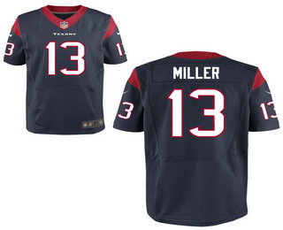 Men's Houston Texans 13 Braxton Miller Navy Blue Team Color NFL Nike Elite Jersey