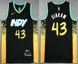 Men's Indiana Pacers #43 Pascal Siakam Navy Blue 2023 City Icon Swingman Jersey