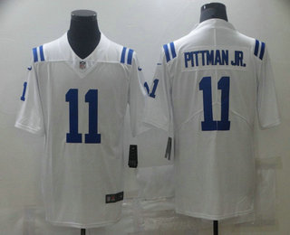 Men's Indianapolis Colts #11 Michael Pittman Jr White 2020 Vapor Untouchable Stitched NFL Nike Limited Jersey
