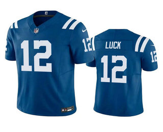 Men's Indianapolis Colts #12 Andrew Luck Blue 2023 FUSE Vapor Stitched Jersey