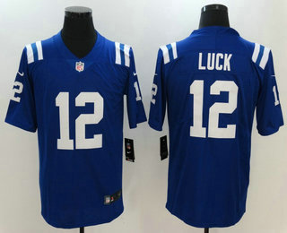 Men's Indianapolis Colts #12 Andrew Luck Royal Blue 2017 Vapor Untouchable Stitched NFL Nike Limited Jersey