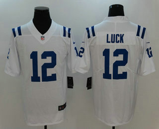 Men's Indianapolis Colts #12 Andrew Luck White 2017 Vapor Untouchable Stitched NFL Nike Limited Jersey