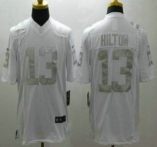Men's Indianapolis Colts #13 T.Y. Hilton Nike White Platinum Limited Jersey