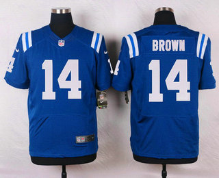 Men's Indianapolis Colts #14 Vincent Brown Royal Blue Team Color NFL Nike Elite Jersey