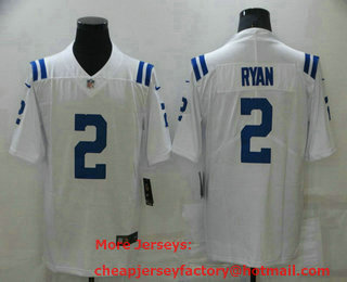 Men's Indianapolis Colts #2 Matt Ryan White 2022 Vapor Untouchable Stitched NFL Nike Limited Jersey