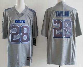 Men's Indianapolis Colts #28 Jonathan Taylor Limited Grey Fashion Vapor Jersey