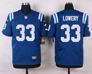 Men's Indianapolis Colts #33 Dwight Lowery Royal Blue Team Color NFL Nike Elite Jersey