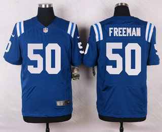 Men's Indianapolis Colts #50 Jerrell Freeman Royal Blue Team Color NFL Nike Elite Jersey