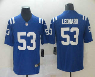 Men's Indianapolis Colts #53 Darius Leonard Royal Blue 2017 Vapor Untouchable Stitched NFL Nike Limited Jersey