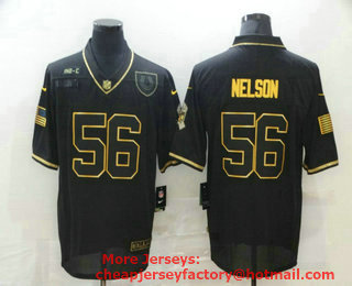 Men's Indianapolis Colts #56 Quenton Nelson Black Gold 2020 Salute To Service Stitched NFL Nike Limited Jersey