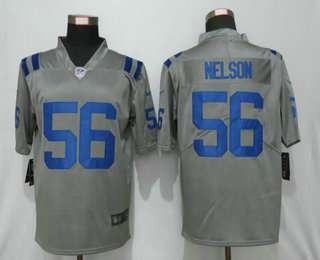 Men's Indianapolis Colts #56 Quenton Nelson Grey 2019 Inverted Legend Stitched NFL Nike Limited Jersey