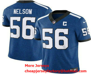 Men's Indianapolis Colts #56 Quenton Nelson Limited Blue FUSE Vapor Jersey