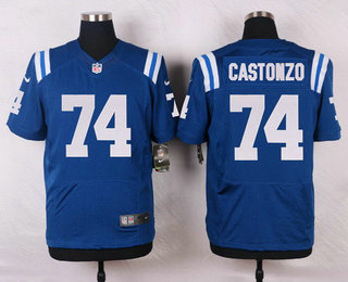 Men's Indianapolis Colts #74 Anthony Castonzo Royal Blue Team Color NFL Nike Elite Jersey