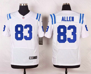 Men's Indianapolis Colts #83 Dwayne Allen White Road NFL Nike Elite Jersey