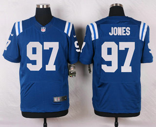 Men's Indianapolis Colts #97 Arthur Jones Royal Blue Team Color NFL Nike Elite Jersey