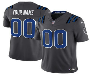 Men's Indianapolis Colts Active Player Custom Anthracite 2026 FUSE Rivalries Collection Limited Stitched Jersey